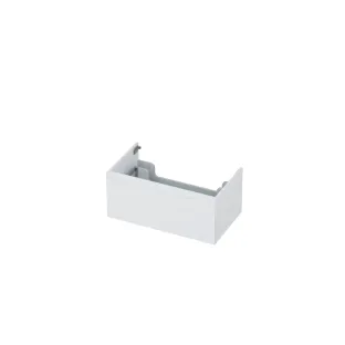 INK washbasin cabinet lacquered - 1 drawer - handleless - 45 degree corners - 120x45x35 cm - High-gloss white