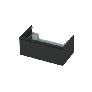 INK washbasin cabinet lacquered - 1 drawer - handleless - 45 degree corners - 120x45x35 cm - Matt anthracite