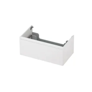 INK washbasin cabinet lacquered - 1 drawer - handleless - 45 degree corners - 120x45x35 cm - Matt white