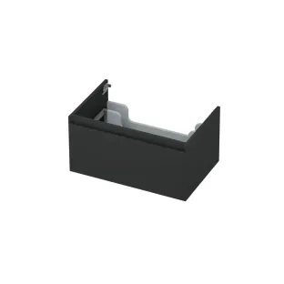 INK washbasin cabinet lacquered - 1 drawer - handleless - 45 degree corners - 70x45x35 cm - Matt anthracite