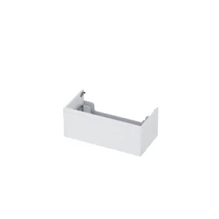 INK washbasin cabinet lacquered - 1 drawer - handleless - 45 degree corners - 80x45x35 cm - High-gloss white