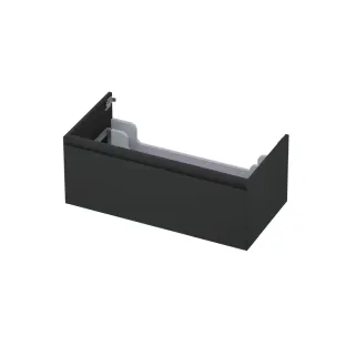 INK washbasin cabinet lacquered - 1 drawer - handleless - 45 degree corners - 80x45x35 cm - Matt anthracite