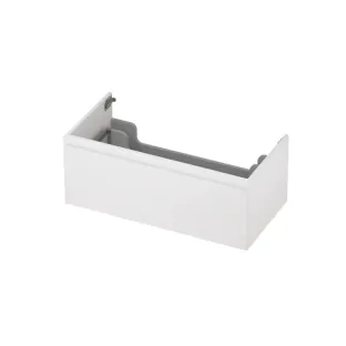 INK washbasin cabinet lacquered - 1 drawer - handleless - 45 degree corners - 80x45x35 cm - Matt white