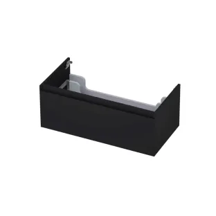 INK washbasin cabinet lacquered - 1 drawer - handleless - 45 degree corners - 80x45x35 cm - Matt black