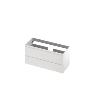 INK Washbasin cabinet lacquered - 2 drawers - Handleless - 100x40x52 cm - Matt white