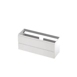 INK Washbasin cabinet lacquered - 2 drawers - Handleless - 120x40x52 cm - Matt white