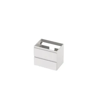 INK Washbasin cabinet lacquered - 2 drawers - Handleless - 60x40x52 cm - High-gloss white