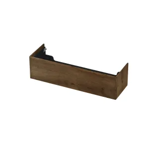 INK washbasin cabinet push to open - 1 drawer - 140x45x37.6 cm - Fineer Chocolate