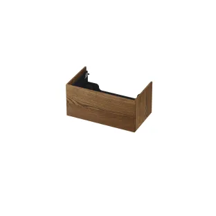 INK washbasin cabinet push to open - 1 drawer - 80x45x37.6 cm - Solid oak chocolate