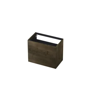 INK washbasin cabinet push to open - 2 drawers - 80x45x65 cm - Veneer Charcoal