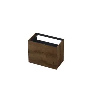 INK washbasin cabinet push to open - 2 drawers - 80x45x65 cm - Fineer Chocolate