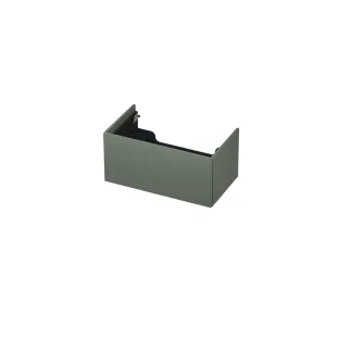 INK washbasin cabinet push to open - lacquered - 1 drawer - 80x45x37.6 cm - Matt concrete green