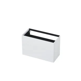 INK washbasin cabinet push to open - lacquered - 2 drawers - 100x45x65 cm - High-gloss white