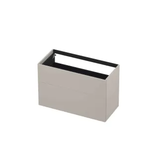 INK washbasin cabinet push to open - lacquered - 2 drawers - 100x45x65 cm - Matt cashmere gray