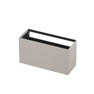 INK washbasin cabinet push to open - lacquered - 2 drawers - 120x45x65 cm - Matt cashmere gray