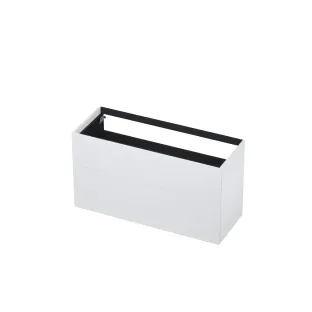 INK washbasin cabinet push to open - lacquered - 2 drawers - 120x45x65 cm - Matt white