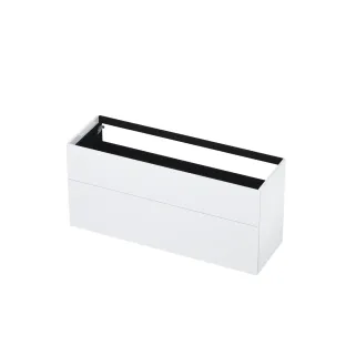 INK washbasin cabinet push to open - lacquered - 2 drawers - 140x45x65 cm - High-gloss white