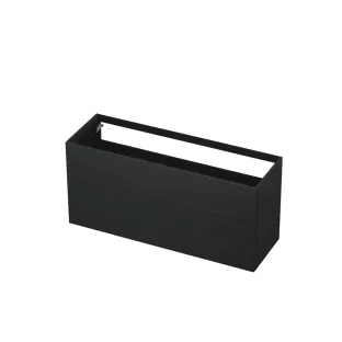 INK washbasin cabinet push to open - lacquered - 2 drawers - 140x45x65 cm - Matt anthracite