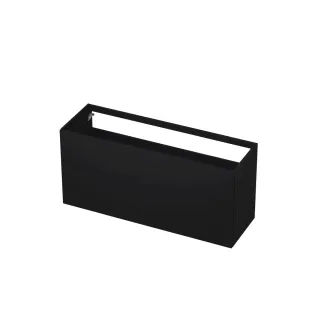 INK washbasin cabinet push to open - lacquered - 2 drawers - 140x45x65 cm - Matt black