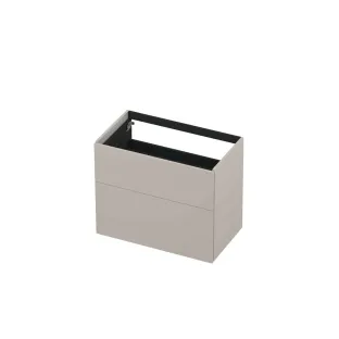 INK washbasin cabinet push to open - lacquered - 2 drawers - 80x45x65 cm - Matt cashmere gray