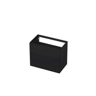 INK washbasin cabinet push to open - lacquered - 2 drawers - 80x45x65 cm - Matt black