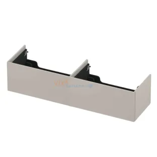 INK washbasin cabinet push to open - lacquered - 2 x 1 drawer - 160x45x37.6 cm - Matt cashmere gray