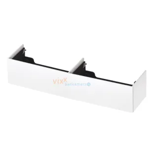 INK washbasin cabinet push to open - lacquered - 2 x 1 drawer - 180x45x37.6 cm - High-gloss white