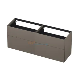 INK washbasin cabinet push to open - lacquered - 4 drawers - 160x45x65 cm - Matt taupe