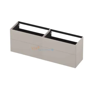 INK washbasin cabinet push to open - lacquered - 4 drawers - 180x45x65 cm - Matt cashmere gray