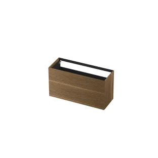 INK washbasin cabinet push to open - horizontally milled - 2 drawers - 120x45x65 cm - Solid oak Aqua