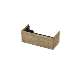 INK washbasin cabinet push to open - wood decor - 1 drawer - 100x45x37.6 cm - Natural oak