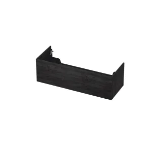 INK washbasin cabinet push to open - wood decor - 1 drawer - 120x45x37.6 cm - Charcoal oak