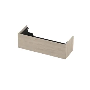INK washbasin cabinet push to open - wood decor - 1 drawer - 120x45x37.6 cm - Ivory oak