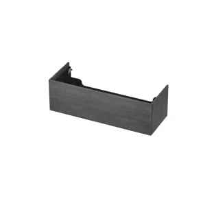 INK washbasin cabinet push to open - wood decor - 1 drawer - 120x45x37.6 cm - Primal grey