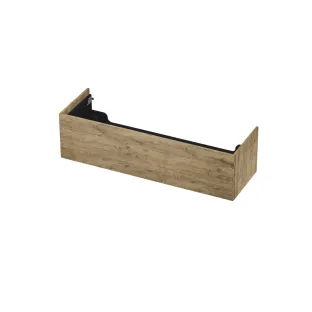 INK washbasin cabinet push to open - wood decor - 1 drawer - 140x45x37.6 cm - Natural oak