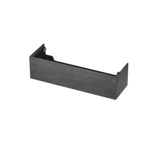 INK washbasin cabinet push to open - wood decor - 1 drawer - 140x45x37.6 cm - Primal grey