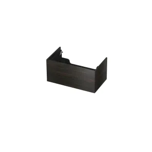 INK washbasin cabinet push to open - wood decor - 1 drawer - 80x45x37.6 cm - Intense oak