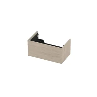 INK washbasin cabinet push to open - wood decor - 1 drawer - 80x45x37.6 cm - Ivory oak