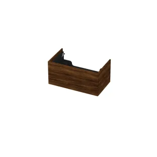 INK washbasin cabinet push to open - wood decor - 1 drawer - 80x45x37.6 cm - Copper oak