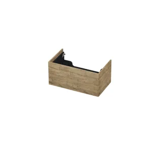 INK washbasin cabinet push to open - wood decor - 1 drawer - 80x45x37.6 cm - Natural oak