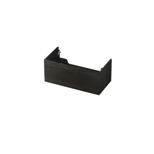 INK washbasin cabinet push to open - wood decor - 1 drawer - 90x45x37.6 cm - Intense oak