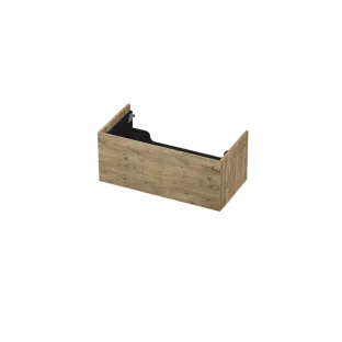 INK washbasin cabinet push to open - wood decor - 1 drawer - 90x45x37.6 cm - Natural oak