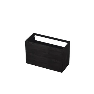 INK washbasin cabinet push to open - wood decor - 2 drawers - 100x45x65 cm - Charcoal oak