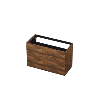 INK washbasin cabinet push to open - wood decor - 2 drawers - 100x45x65 cm - Walnut