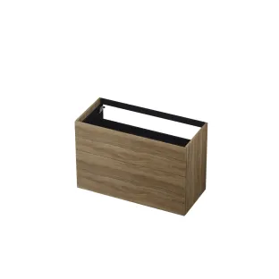 INK washbasin cabinet push to open - wood decor - 2 drawers - 100x45x65 cm - Pure oak