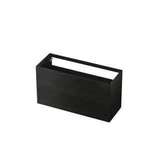 INK washbasin cabinet push to open - wood decor - 2 drawers - 120x45x65 cm - Intense oak