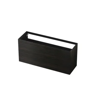 INK washbasin cabinet push to open - wood decor - 2 drawers - 140x45x65 cm - Intense oak