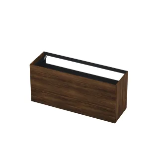 INK washbasin cabinet push to open - wood decor - 2 drawers - 140x45x65 cm - Copper oak