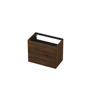 INK washbasin cabinet push to open - wood decor - 2 drawers - 80x45x65 cm - Copper oak