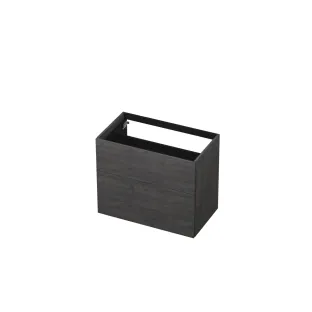 INK washbasin cabinet push to open - wood decor - 2 drawers - 80x45x65 cm - Primeval grey